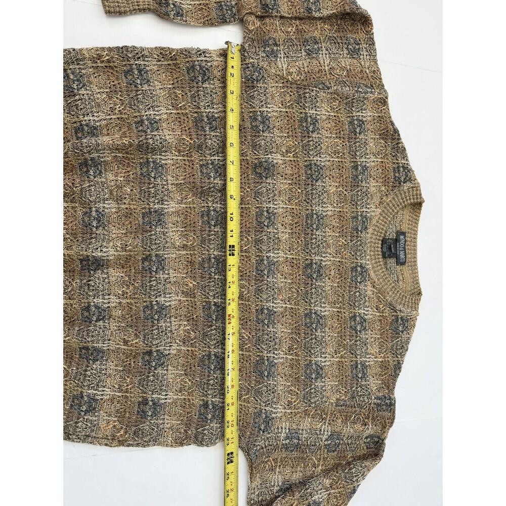 Vintage Mondo Di Marco Sweater Men's M/50 Made in Italy Sheer Knit Earthy Brown - Picture 7 of 12